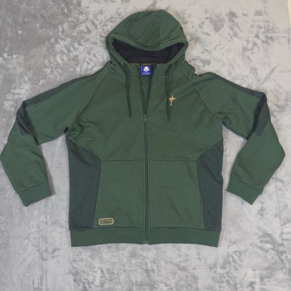 Ryder Cup 2023 Full Zip Hoodie Mens XL Green Marco Simone Rome Golf Sweatshirt